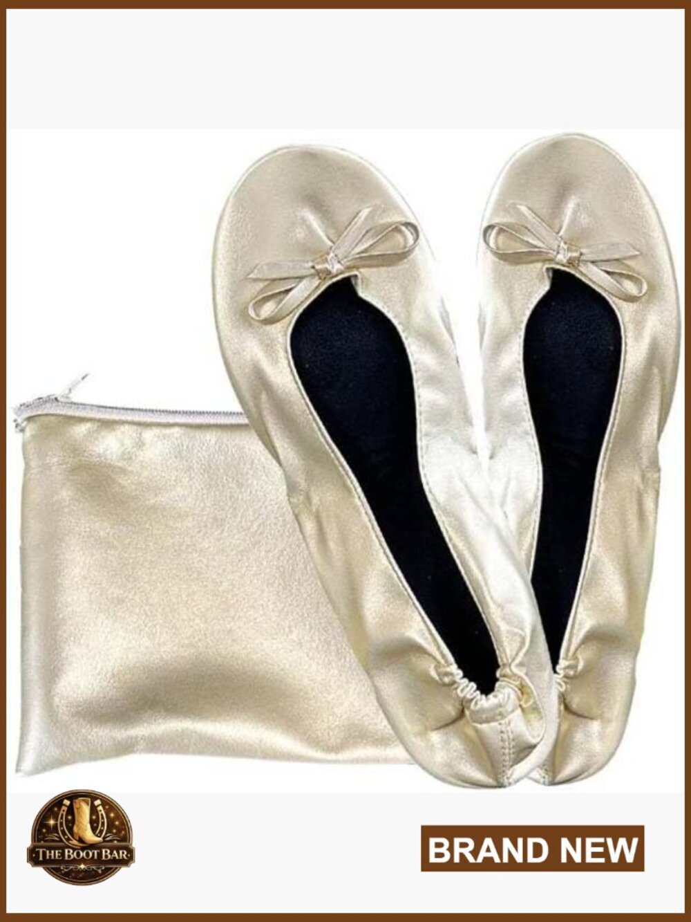 Foldable Ballet Flats – Portable Travel Dance Shoes with Pouch